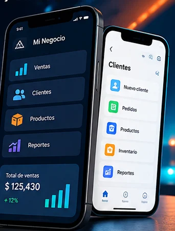 Business system with sales, customers, products and reports modules